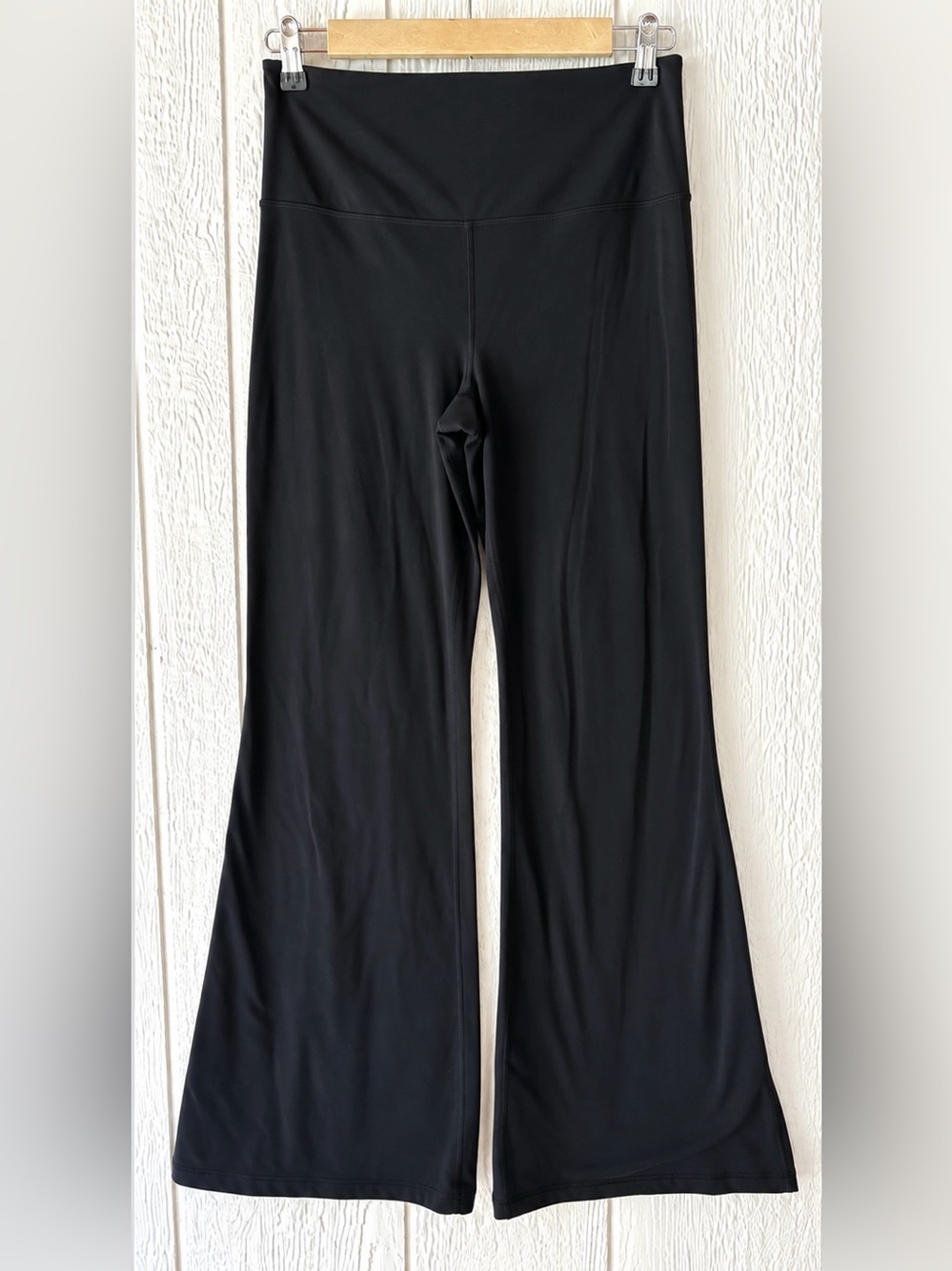 Athleta Elation Flare Pants Black High Rise Yoga Leggings M Petite